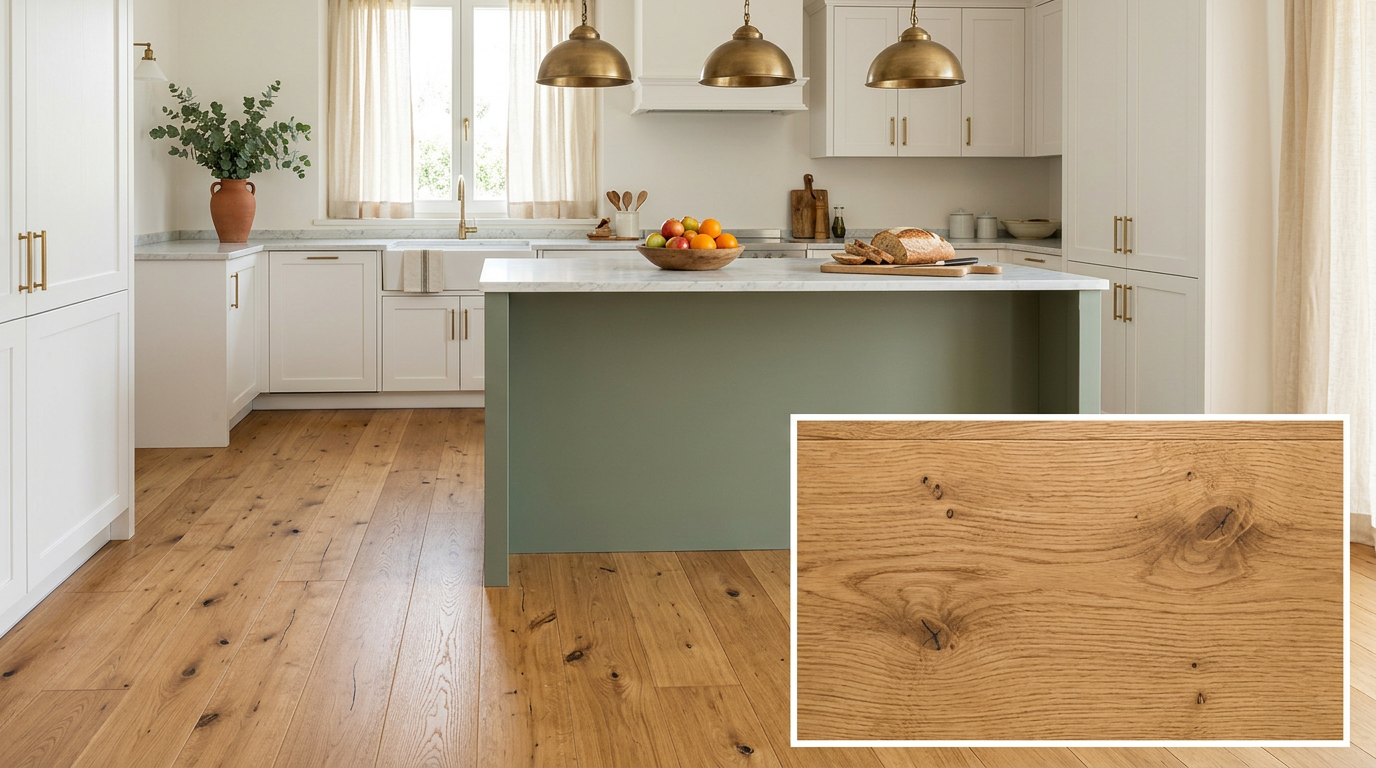 Rovere Classico posato in cucina conviviale